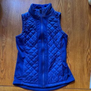 Athleta Royal Blue Quilted Vest Size Small Excellent Condition!